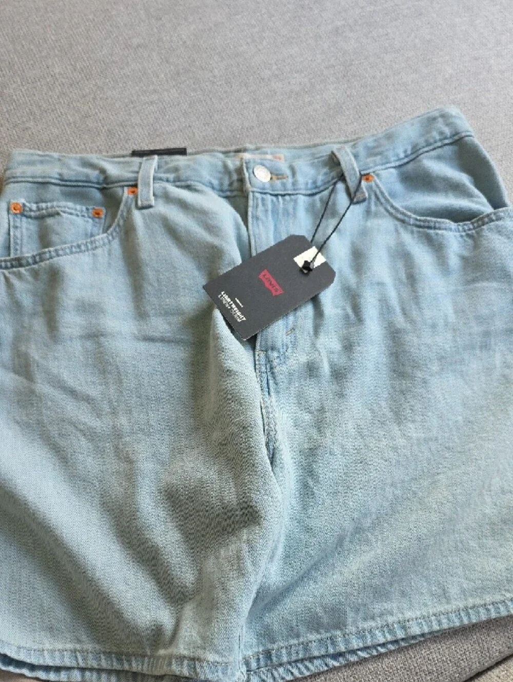 Levi's Women's Lightweight Line + Denim Blue Relaxed High Baggy Jeans